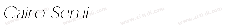 Cairo Semi字体转换